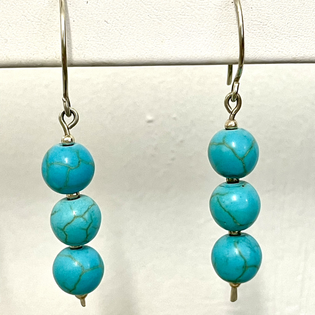 8mm Gemstone Drop Earrings 