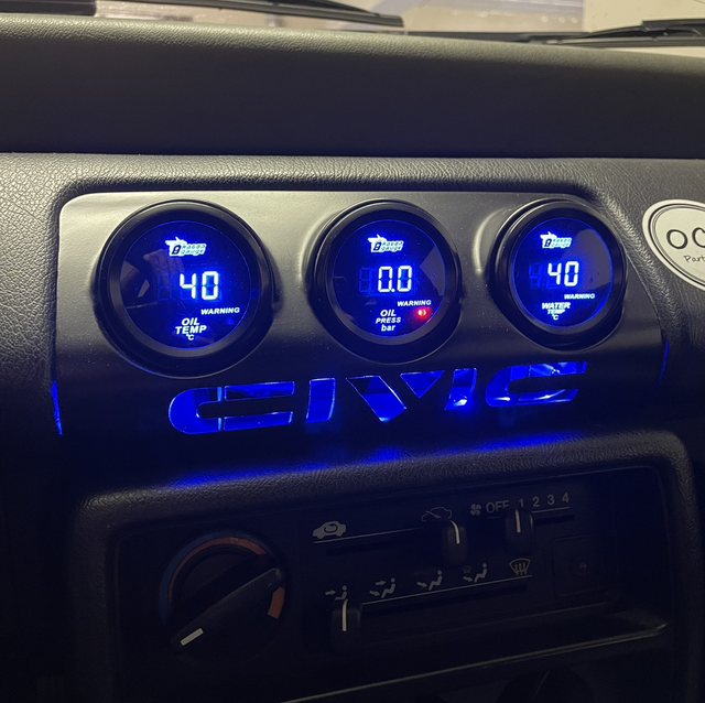 Support manomètres Honda Civic 88-91