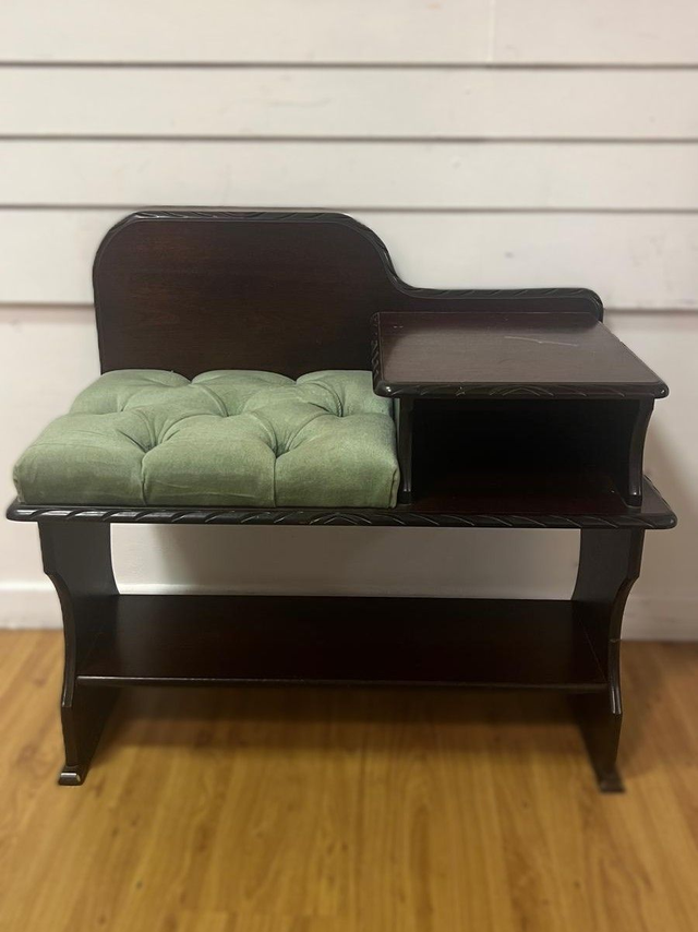 Telephone table with seats