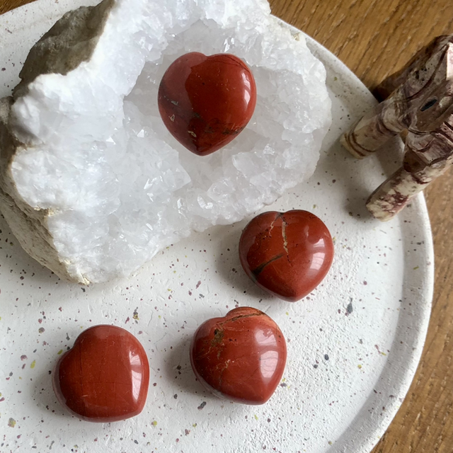 Cœur en Jaspe rouge 
