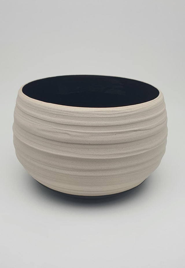 Grand Vase Rond En Grès 