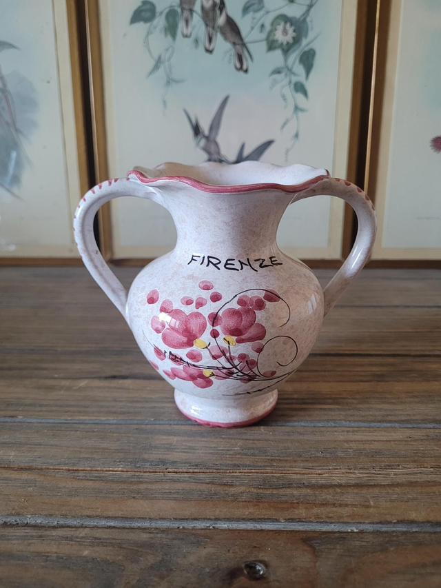 Petit vase à anse d&#039;Italie (Firenze) dans le goût de Serafino Volpi