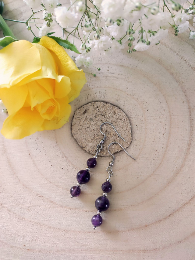 Boucles d'oreilles Améthyste