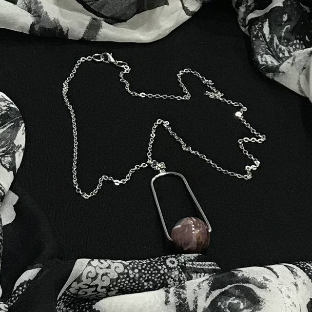 Silver Coloured Necklace-NEC45