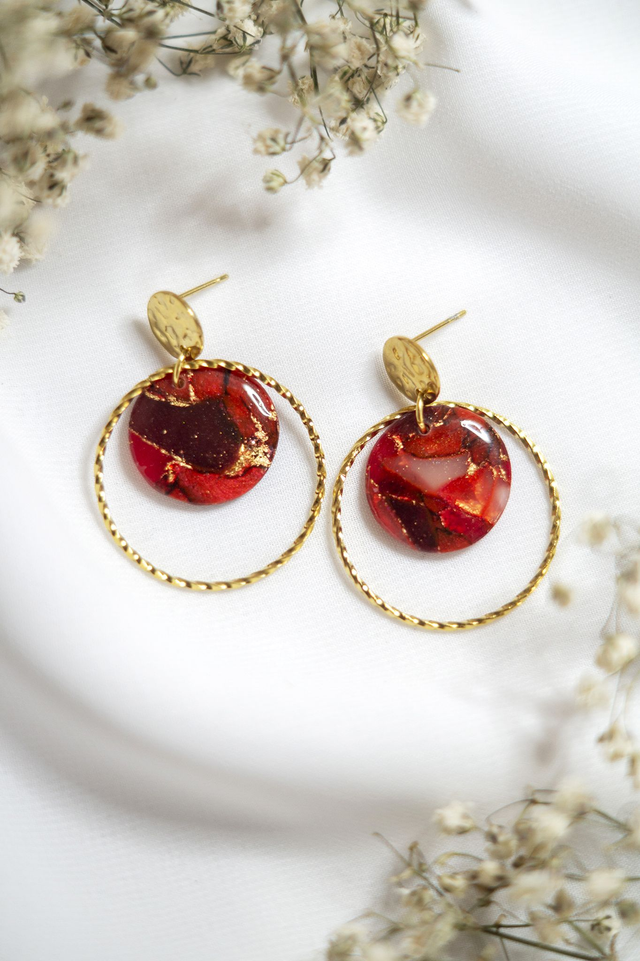 Coloris rubis - Boucles Jupiter