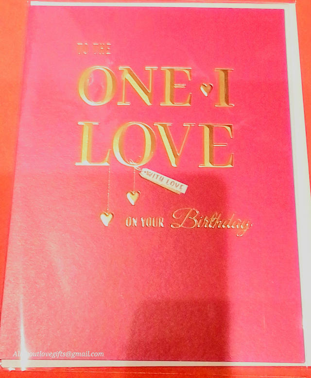 One I Love Birthday Card Simple Stylish Design.