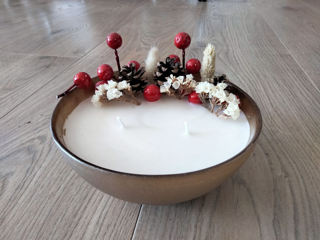 Bougie cire soja 2 mèches