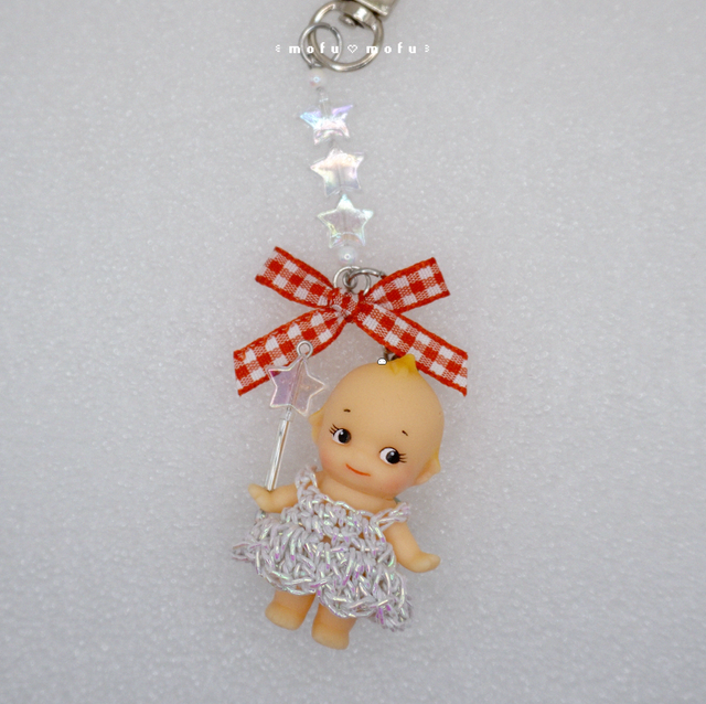 ANGEL kewpie charm (white)