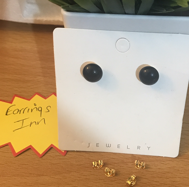 Dark Brown Stud Earrings - STU114