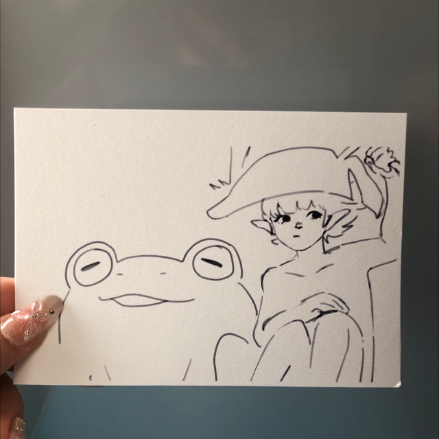 Elfi et grenouille print A6