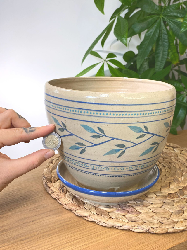 Pot de fleur décoré XXL