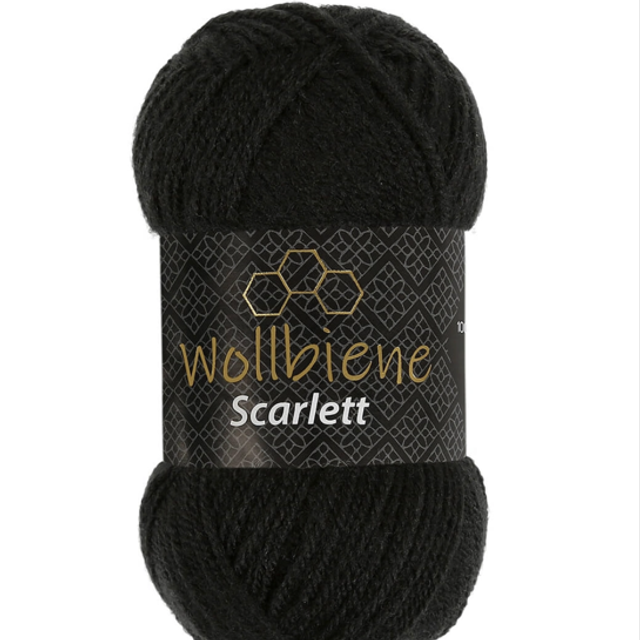 Wollbiene Scarlett noir 50gr Acrylique 