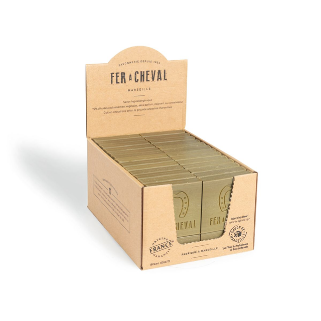 Savon de Marseille olive (vert) - Tranche 65g Cosmos Natural