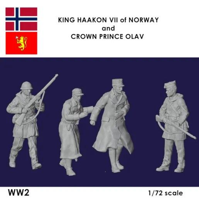 Rezpla - 1/72 King Haakon VII of Norway and Crownprince Olav