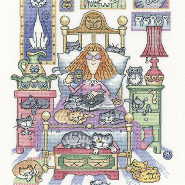 In Bed with Crazy Cat Lady - Heritage Crafts