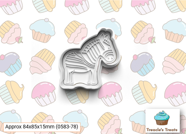 Zebra Fondant/cookie stamp with cutter 