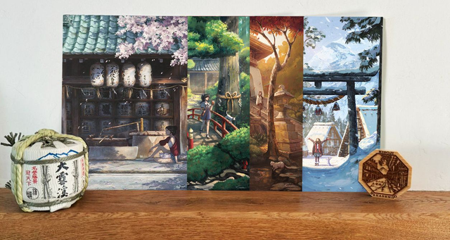 Pack 4 saisons du Japon (sans dorures)