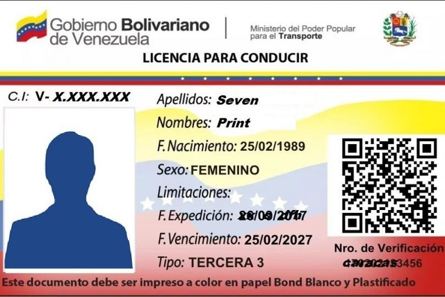 Permis de conduire (Venezuela)