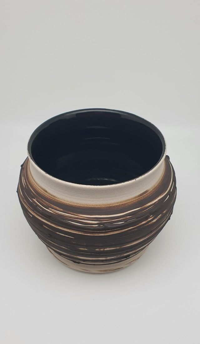 Vase rond terremêlée faïence 