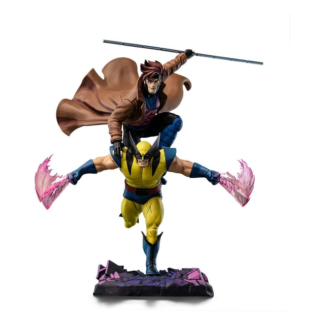 Iron Studios Marvel Deluxe Art Scale Statue 1/10 X-Men'97 Gambit & Wolverine 29 Cm