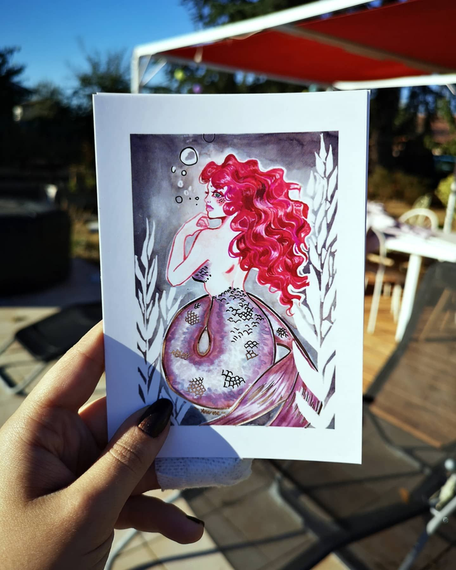 Cartes Postales | Sirènes | Or & Argent