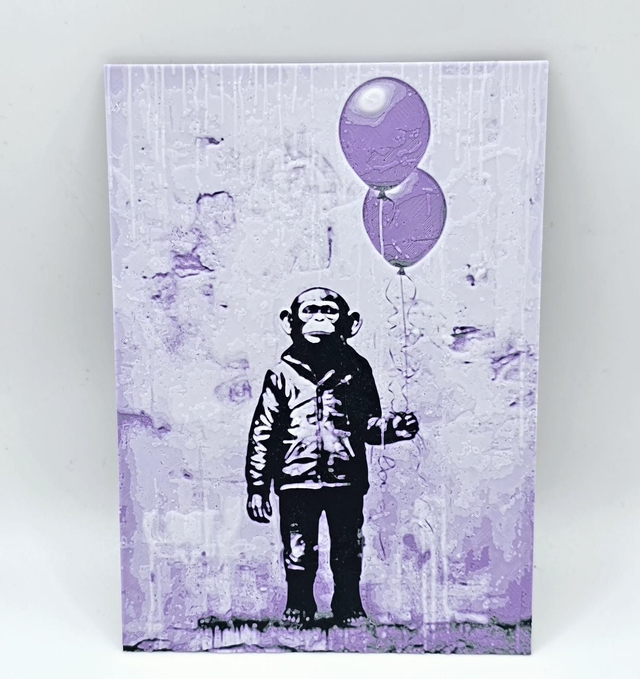71. Banksy Wall art Monkey with balloons 3D Print