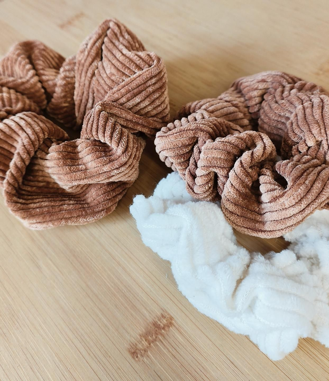 Chouchou en velours côtelé