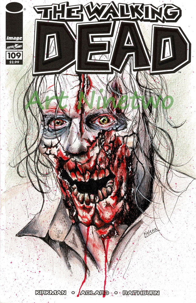 Walking Dead #109 - Blank Cover with Original Art