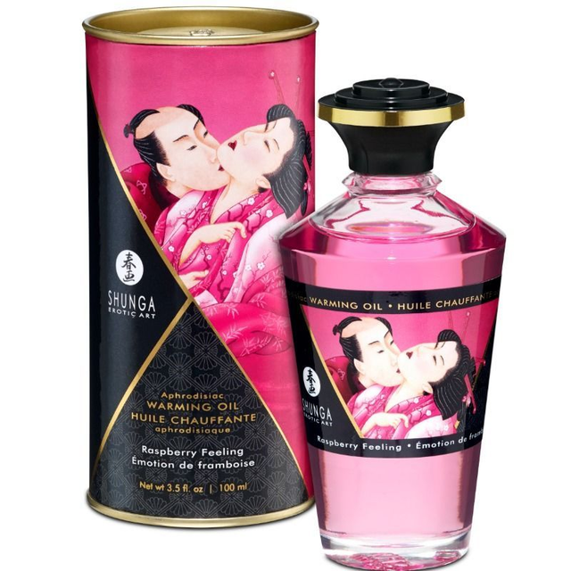 SHUNGA - FRAMBOISE - Huile de massage effet de chaleur 100ml