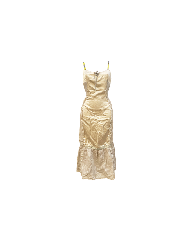 Miu Miu FW 1999 – Robe bustier ivoire en satin