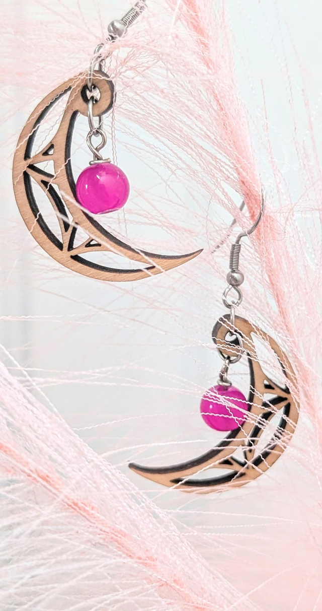 Boucles d&#039;oreilles lunes mystiques