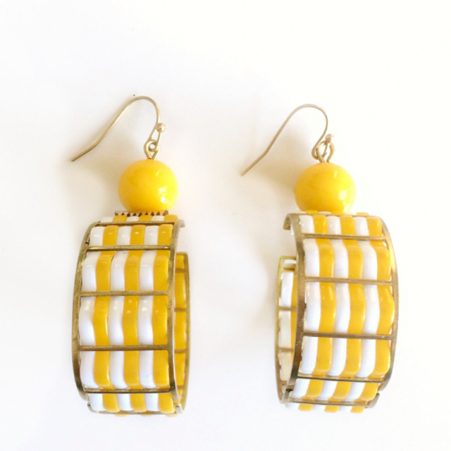 Boucles d&#039;oreille Riviera anneaux tissés à la main 