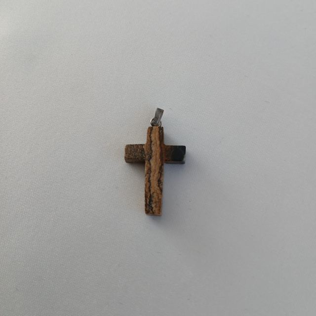 Heren hanger "Kruis" Landschap Jaspis (2.039)
