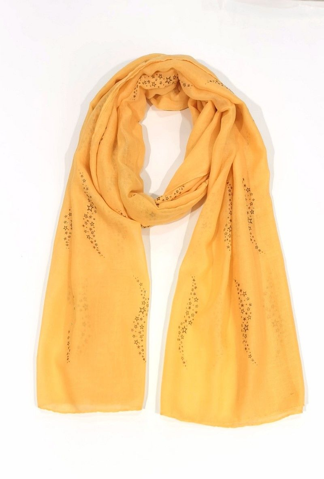 FOULARD JAUNE ETOILE 