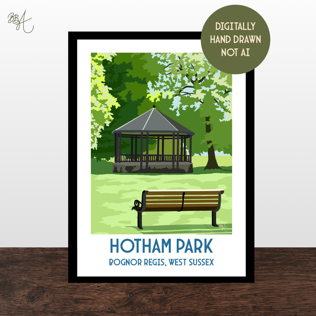 Hotham Park, Bognor Regis, Travel Poster Print – Vintage Style Wall Art