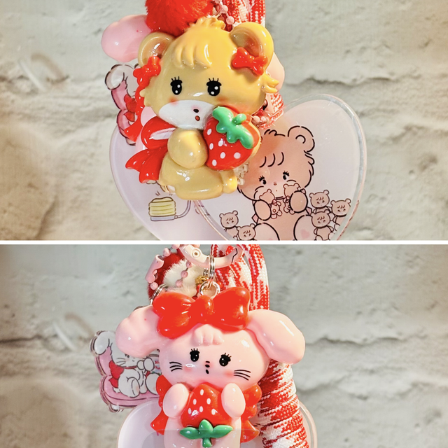 Mikko inspired keychain in 2 designs pink Mikko/brown Mikko