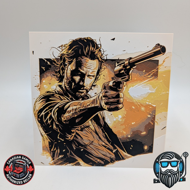 Tableau décoratif 3D Hueforge – Illustration intense style post-apocalyptique – Format 200 x 200 mm