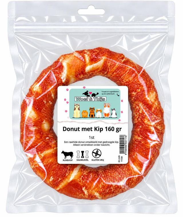 Donut met Kip XL