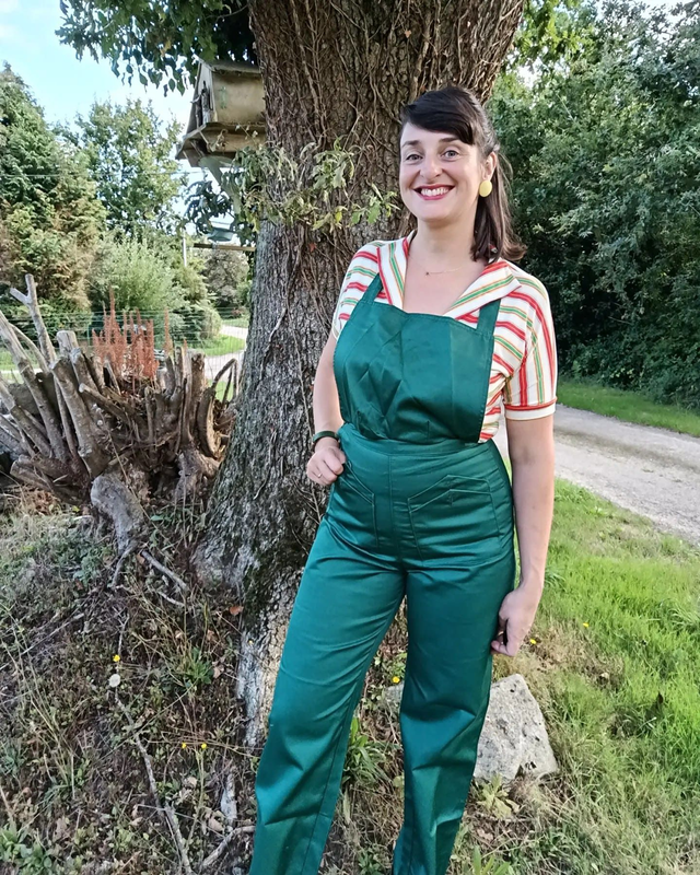 Salopette 2 en 1 verte &quot;Home companion&quot;