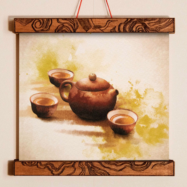 L'heure du thé - 15 x 15 cm
