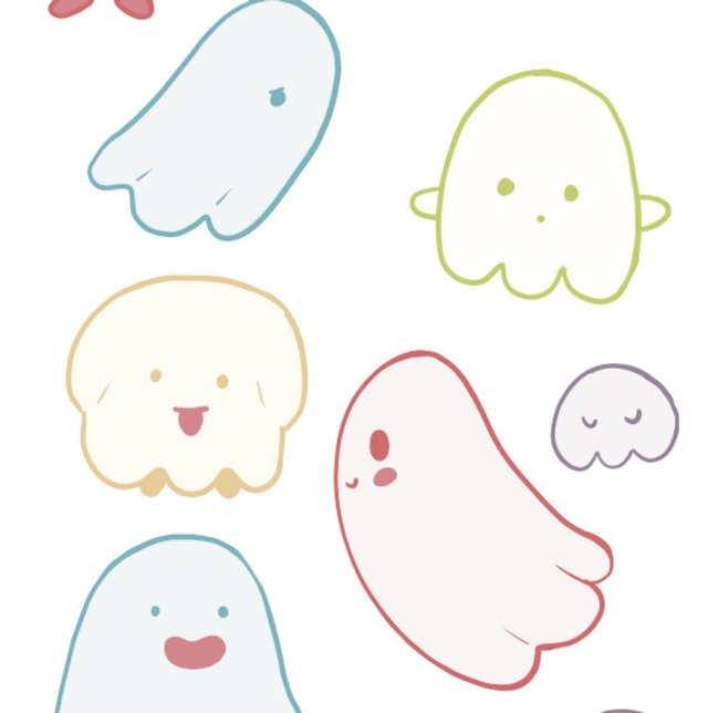 Original Art Deco Stickersheet | Ghosts