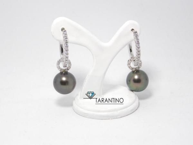 GADV orecchini perle tahiti e diamanti ct 0.44