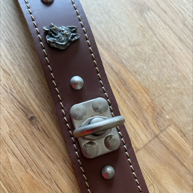 Leather pitman collar 38-46cm