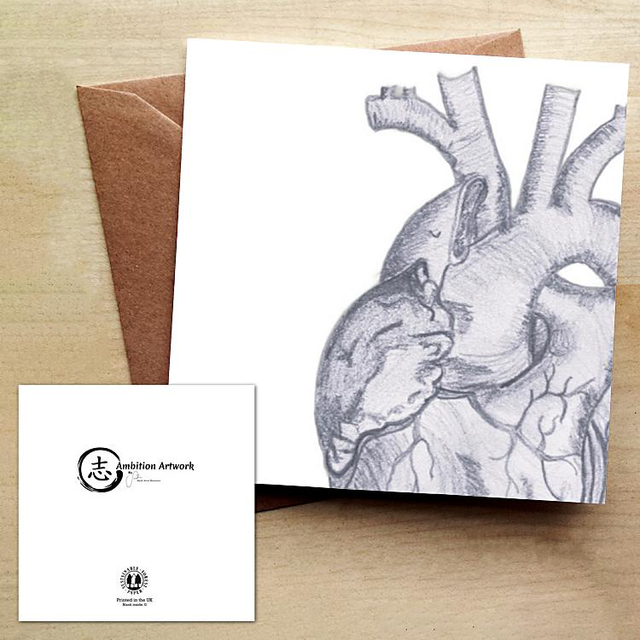 Anatomical Heart Greeting Card