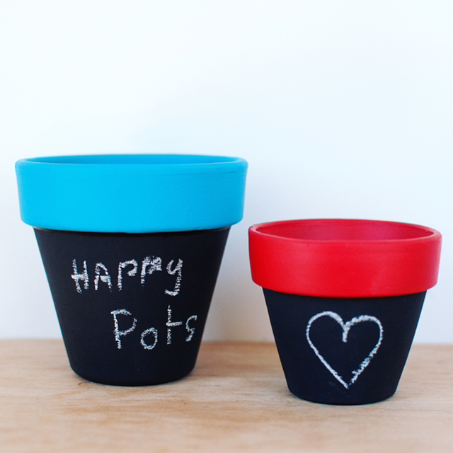 Pot en terre cuite : Ardoise / Bicolore 