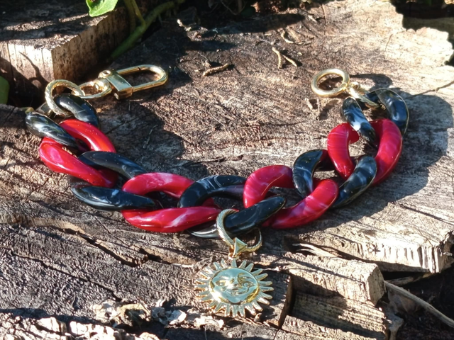 Bracelet gros maillons en acrylique Surya Kadi