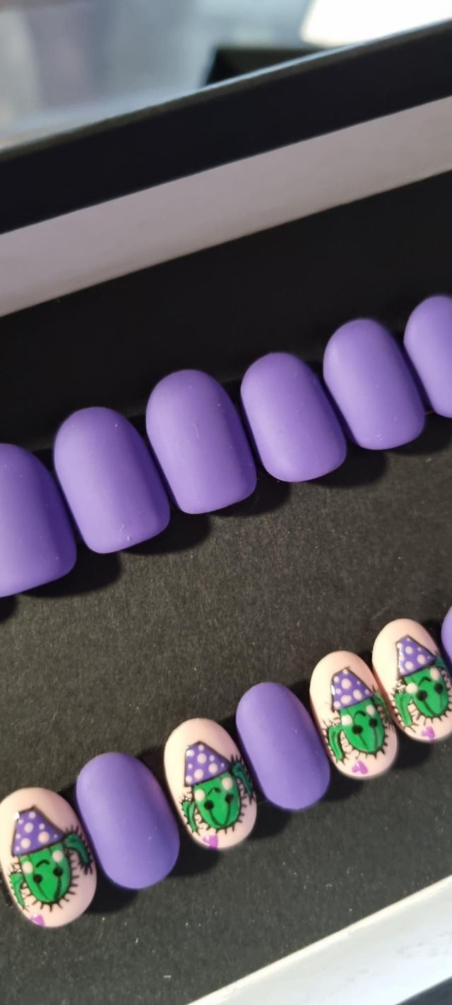 Purple Cactus rond xs