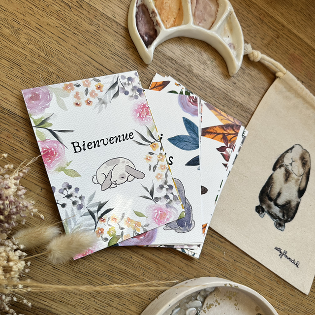 Cartes étapes bébé « Doux Lapinou »