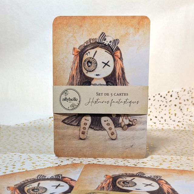 Lot de 5 cartes A6 : &quot;Histoires fantastiques&quot;