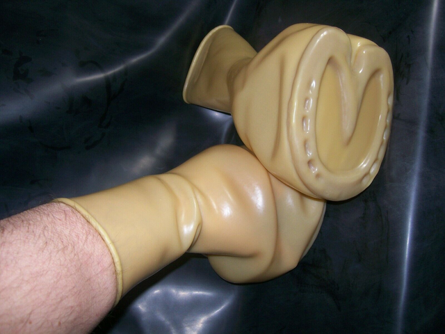 FETISH BONDAGE RUBBER LATEX FISTING BDSM PONY HOOVES GLOVES TRANSPARENT SWINGING